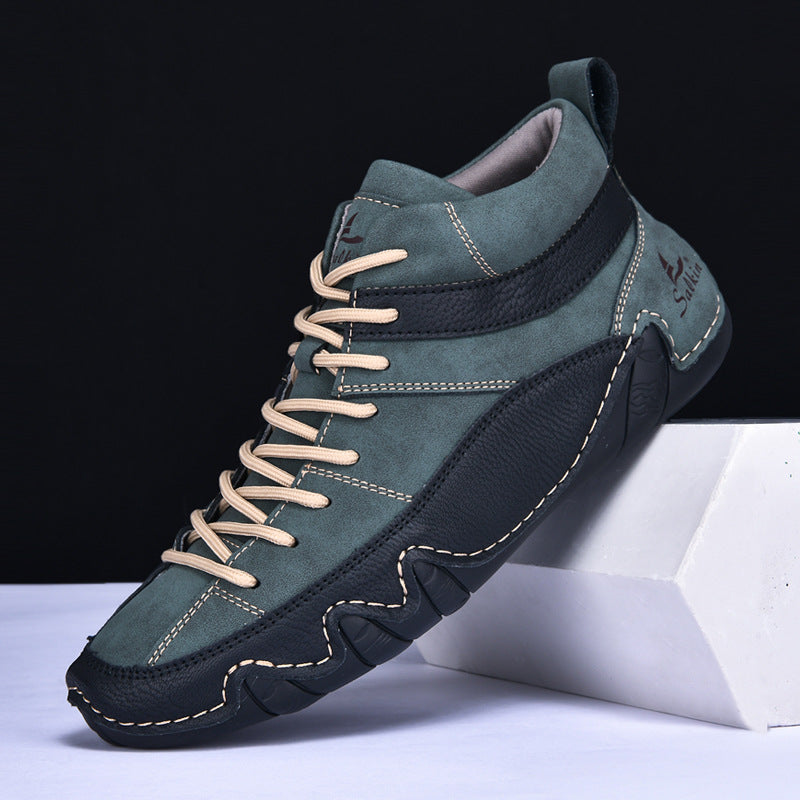 Herr Sneakers Med Vågformad Sula Och Kontrasterande Paneler