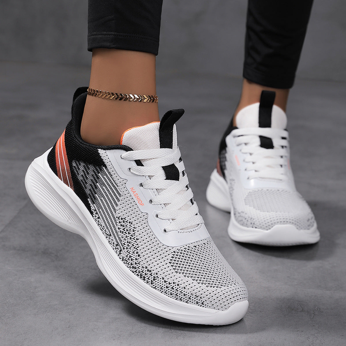 Lätta Flyknit-Sneakers Med Snörning För Kvinnor