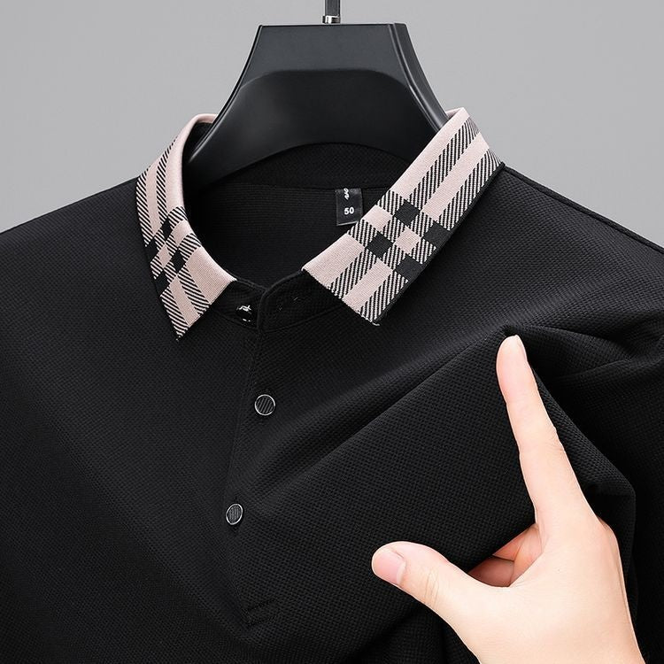 Herr Vinter-T-Shirt Fleecefodrad Med Slag, Lös Passform Och Lång ÄRm