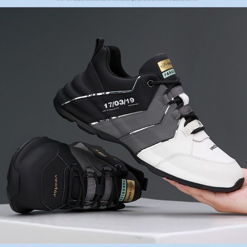 Herr Löparskor Sneakers Med Snörning Och Tjock Sula