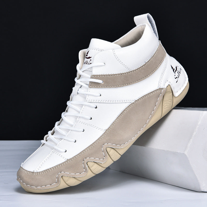 Herr Sneakers Med Vågformad Sula Och Kontrasterande Paneler