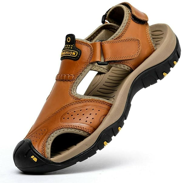 Herr Sommarsandaler Slip On Bred Passform Halkfri Kuddesula