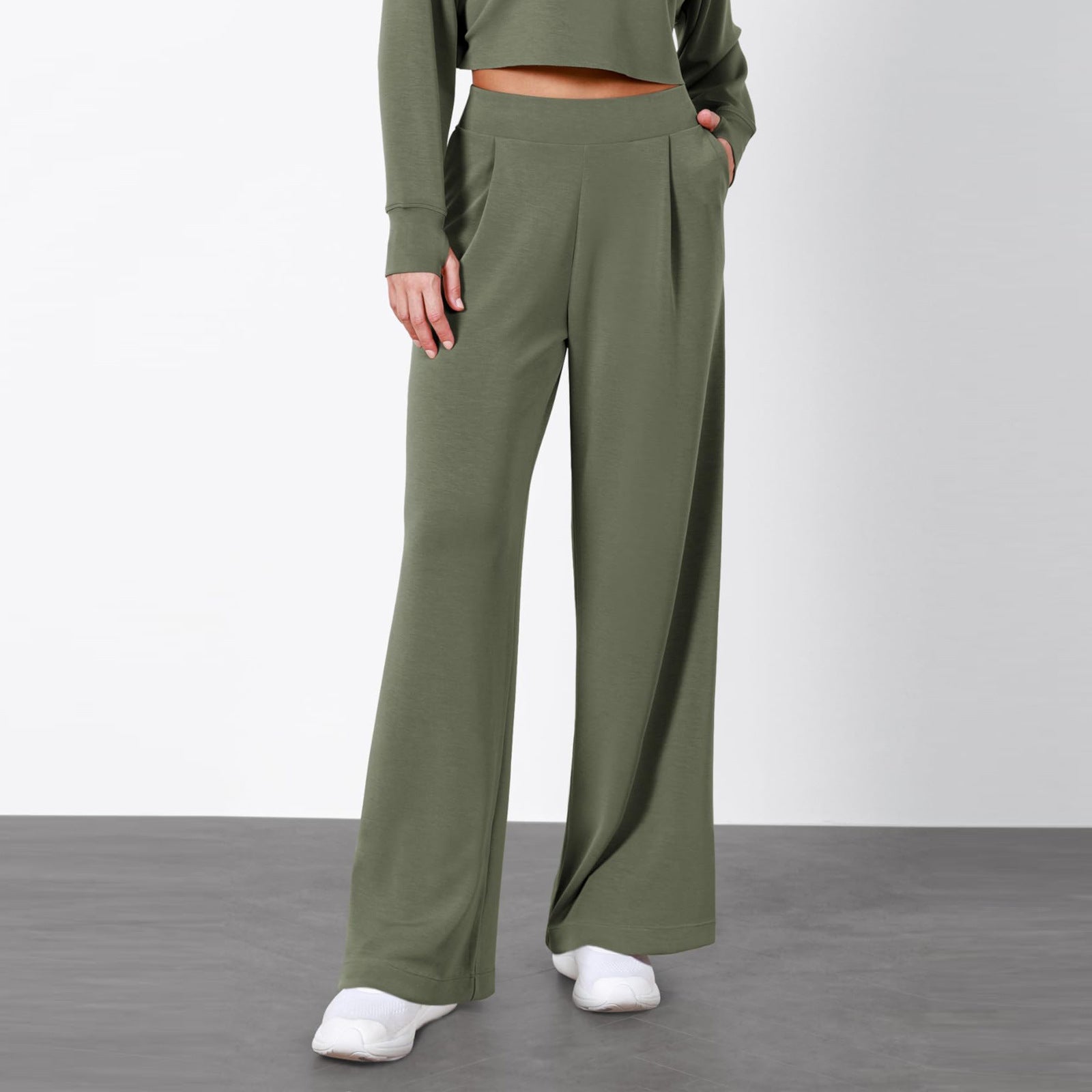 Dambyxor Med Hög Midja Och Raka Ben Och Nedsänkt Falldesign