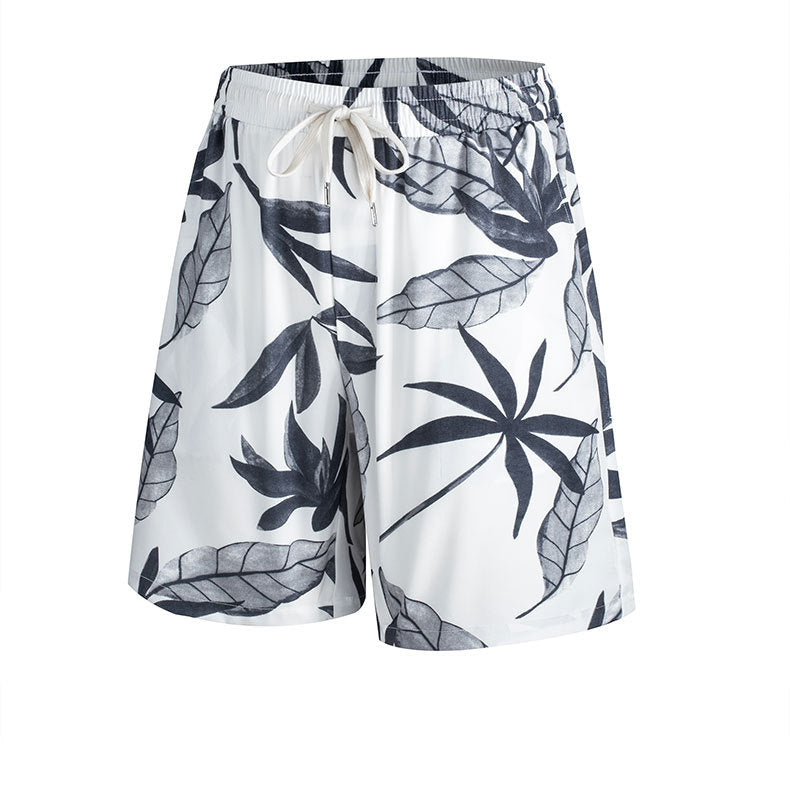 Herr Sommar Basket Shorts Issilk Snabbtorkande Rak Passform Medelhög Midja