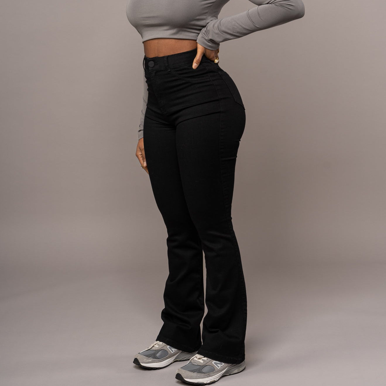 Damjeans Med Hög Midja Och Stretchig Denim
