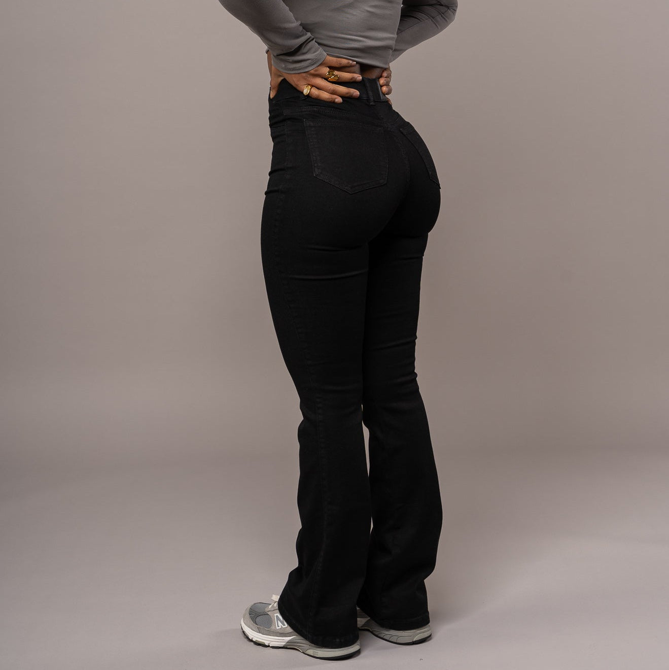 Damjeans Med Hög Midja Och Stretchig Denim