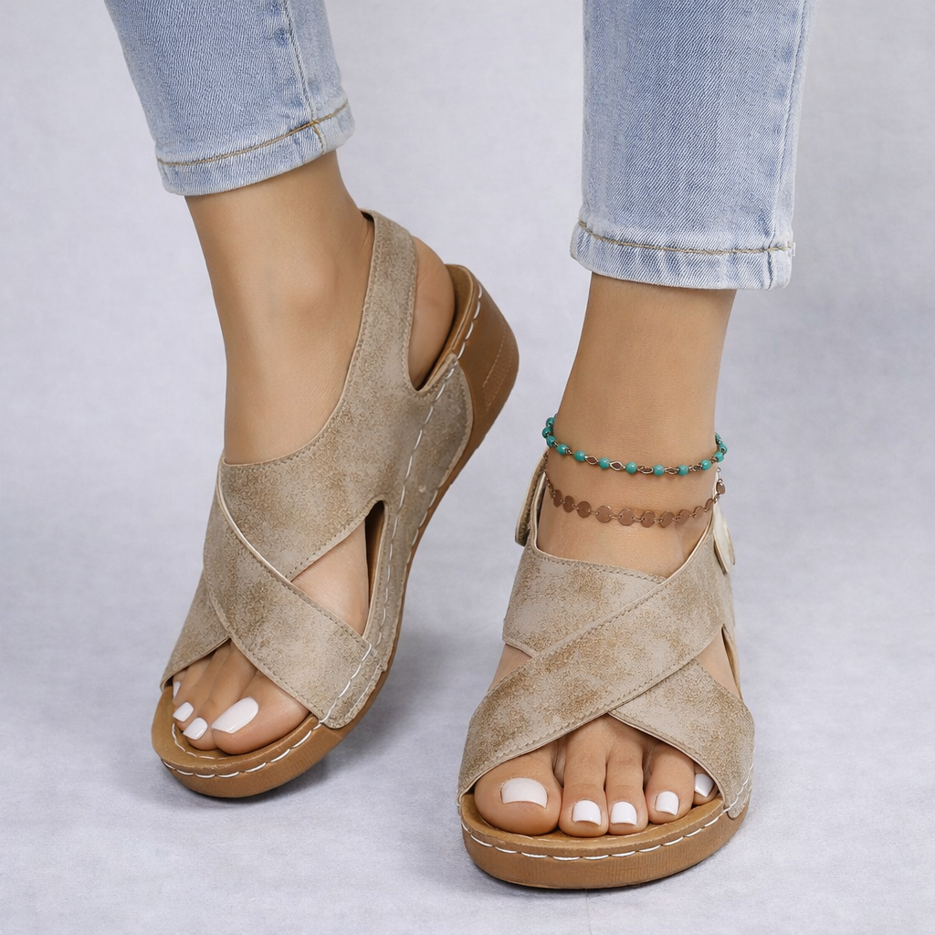 Kvinnors Sommarkil Sandaler Med Slip-On-Platåklack Och Halkfri Sula