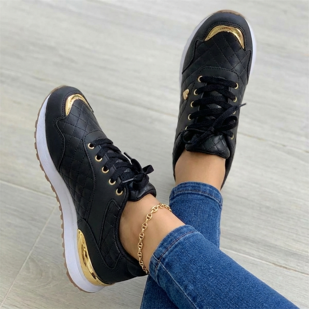 Damsneakers Lätta, Andningsbara, Tjocka Sular