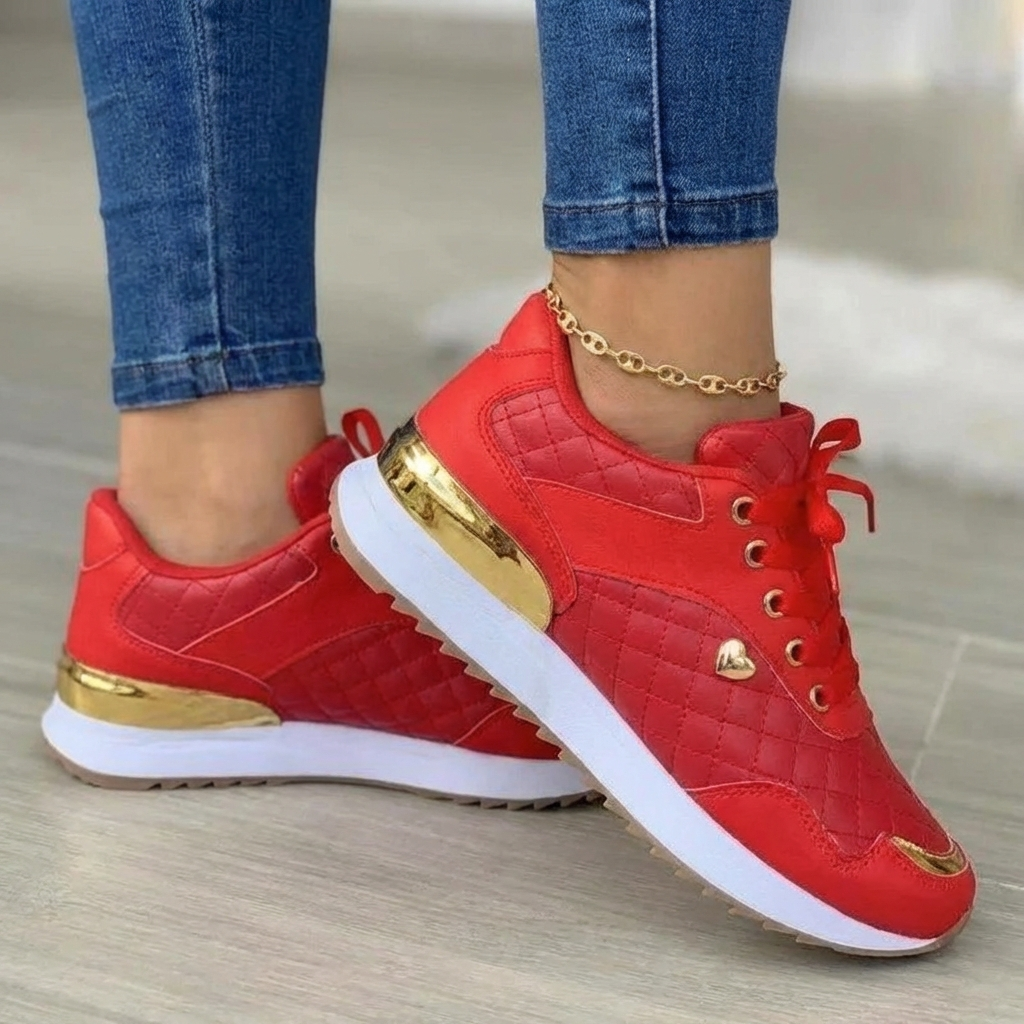 Damsneakers Lätta, Andningsbara, Tjocka Sular