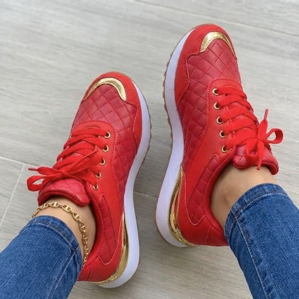 Damsneakers Lätta, Andningsbara, Tjocka Sular