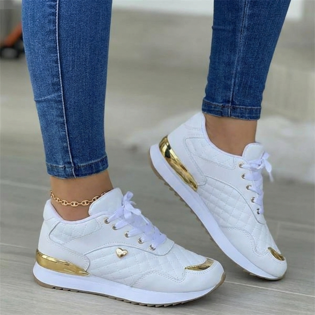 Damsneakers Lätta, Andningsbara, Tjocka Sular