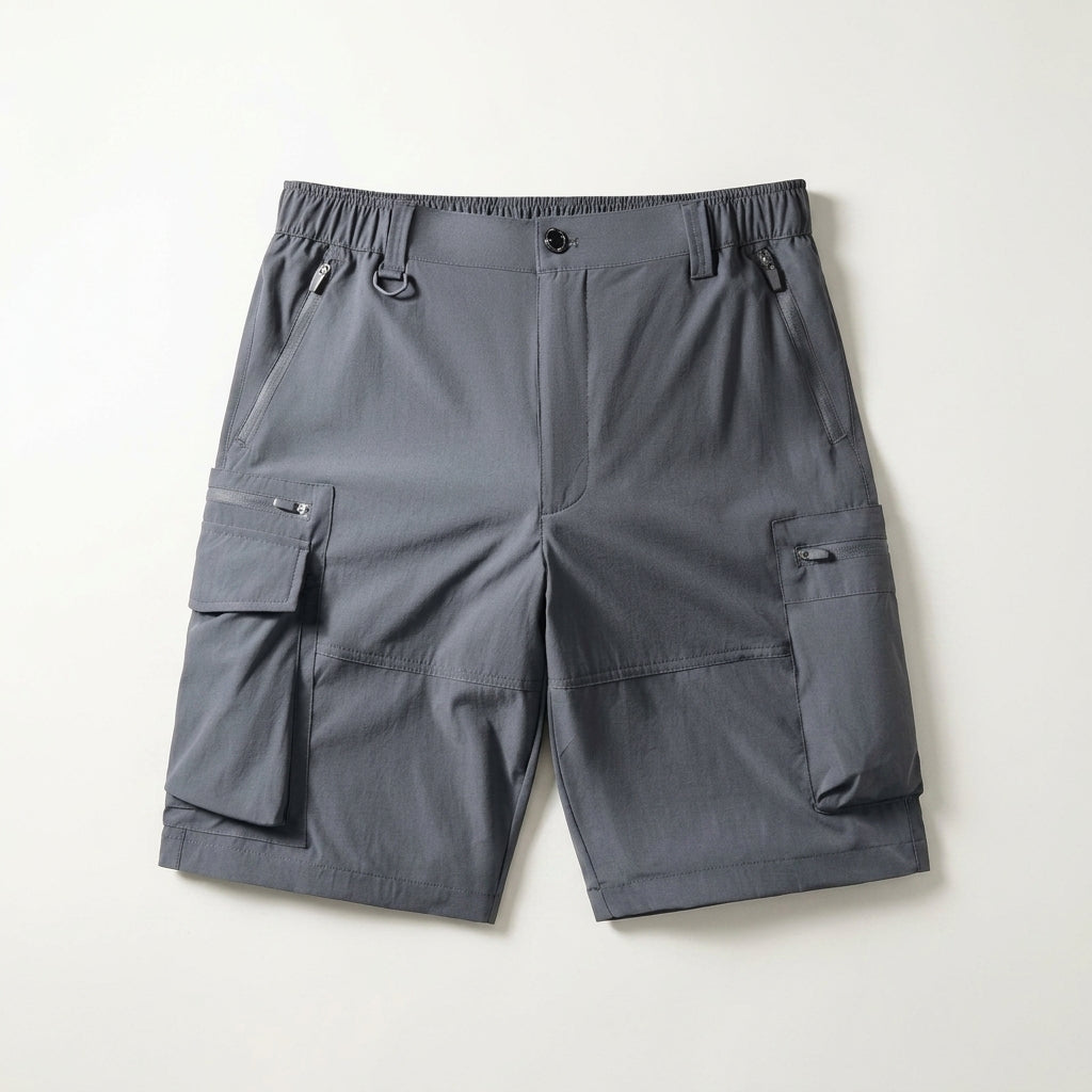 Herr Cargo Shorts Snabbtorkande Flerfickor Avslappnad Passform