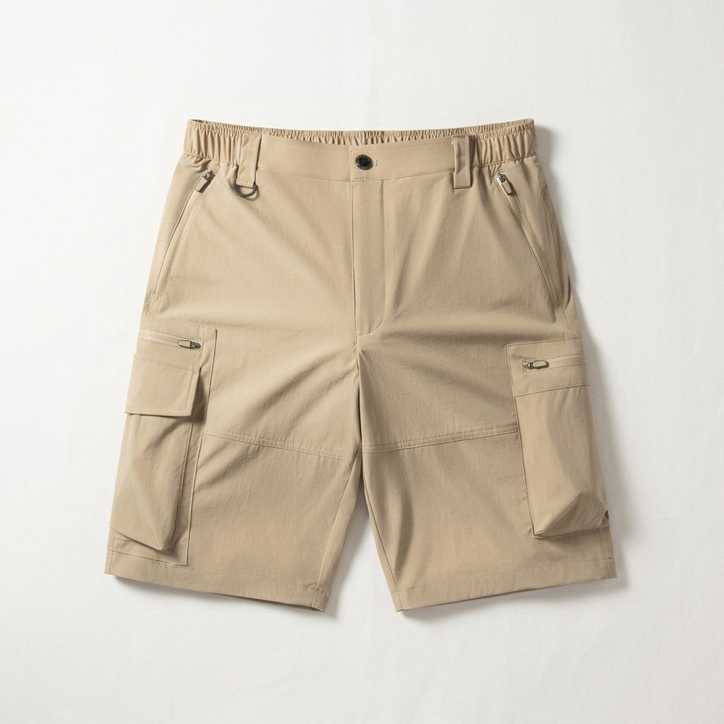 Herr Cargo Shorts Snabbtorkande Flerfickor Avslappnad Passform