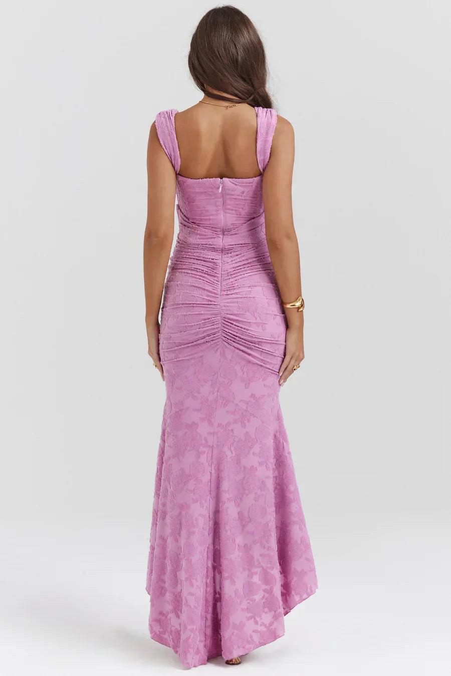Kvinnors Off Shoulder Korsett Aftonklänning Maxi