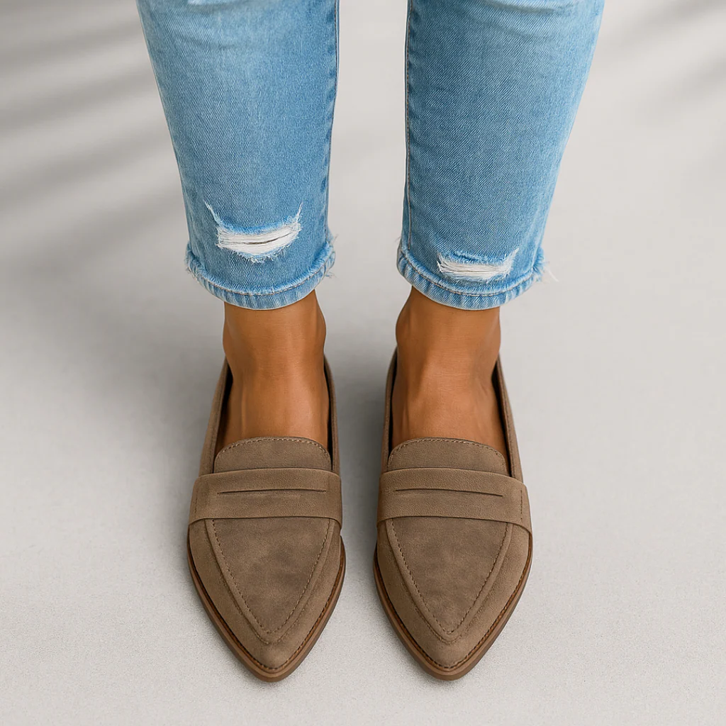 Dam Slip-On Moccasiner Med Halkfri Sula