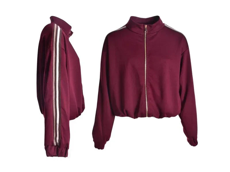 Damträningsoverall Med Dragkedja Och Byxor