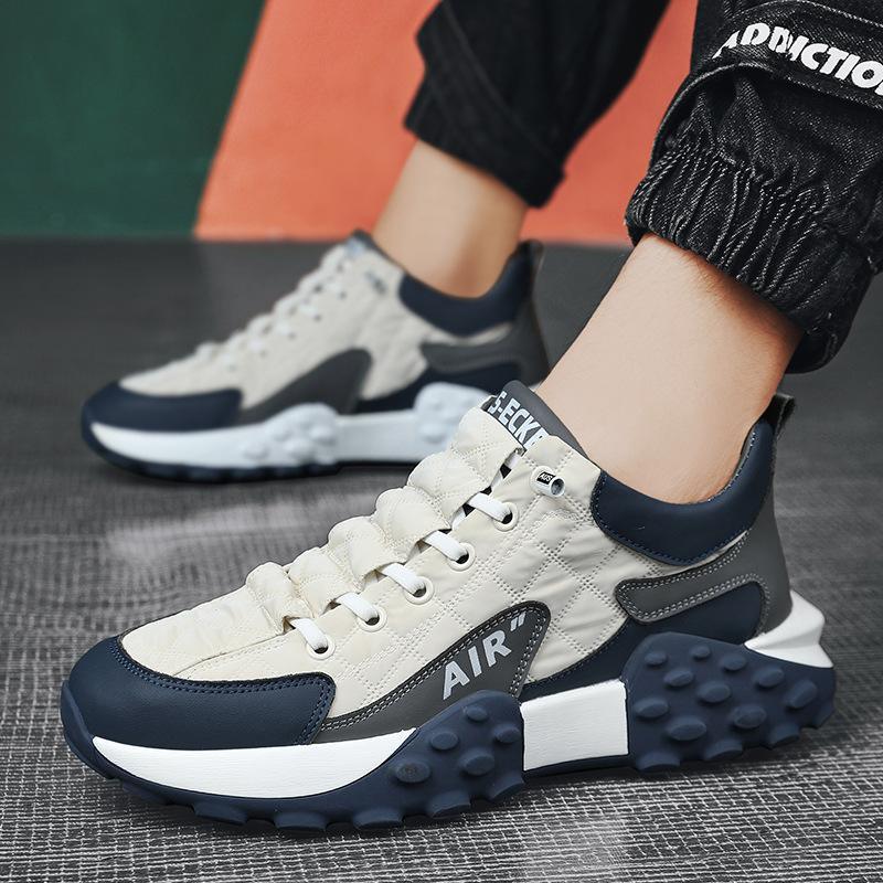 Slip-On Skor För Herr Med Andningsbar Design, Fotvalvsstöd Och Halkfri Sula