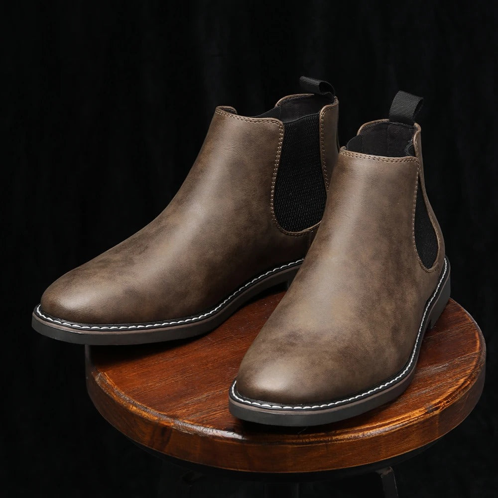 Herr Chelsea Boots Slip-On Elastisk Stötdämpande Sula