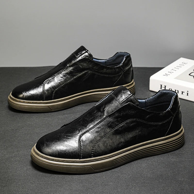 Herr-sneakers med låg profil, slip-on, minnesskum och dämpad sula