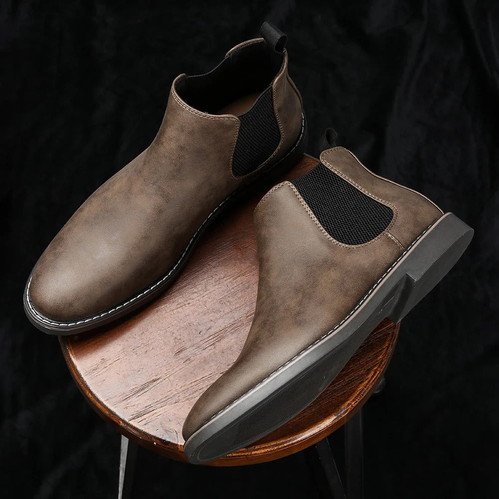 Herr Chelsea Boots Slip-On Elastisk Stötdämpande Sula