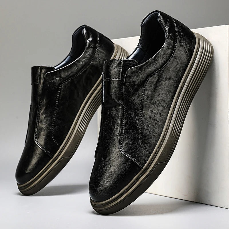 Herr-sneakers med låg profil, slip-on, minnesskum och dämpad sula