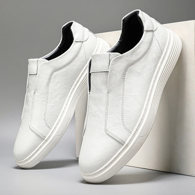 Herr-sneakers med låg profil, slip-on, minnesskum och dämpad sula