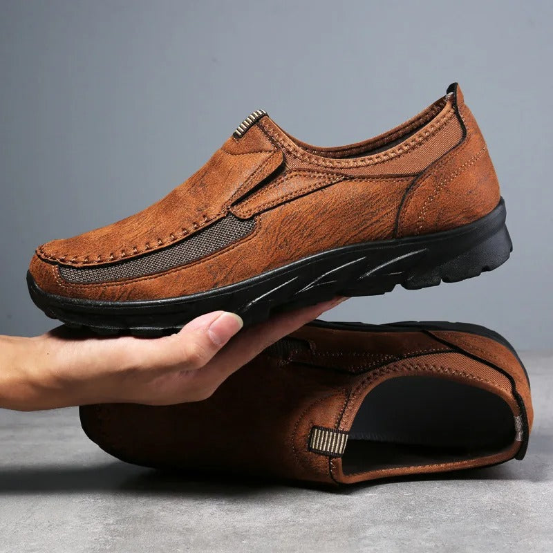 Andningsbara Slip-On Loafers För Män Med Vadderad Innersula