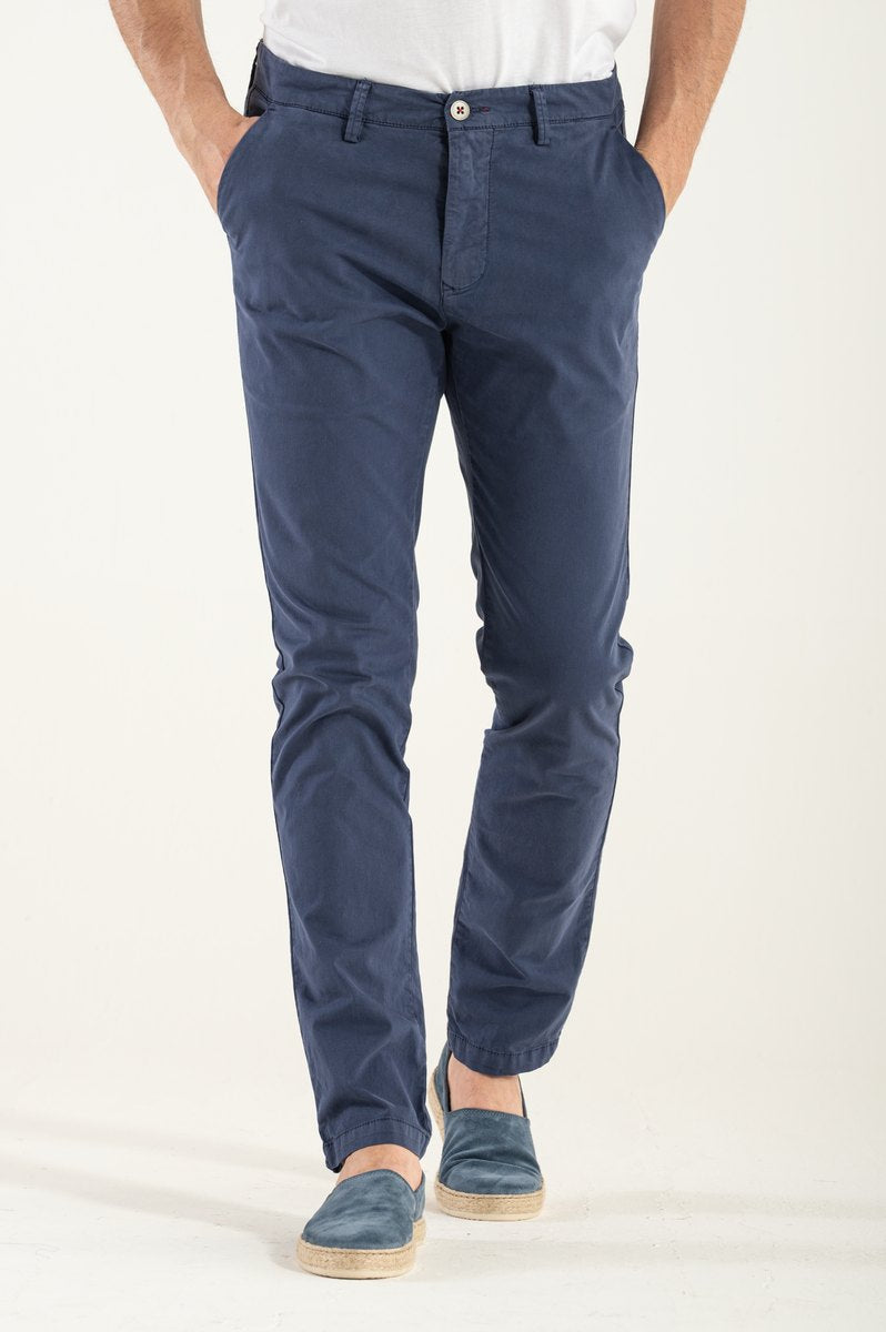 Herr Slim-Fit Byxor Med Dold Dragkedja Och Knappstängning