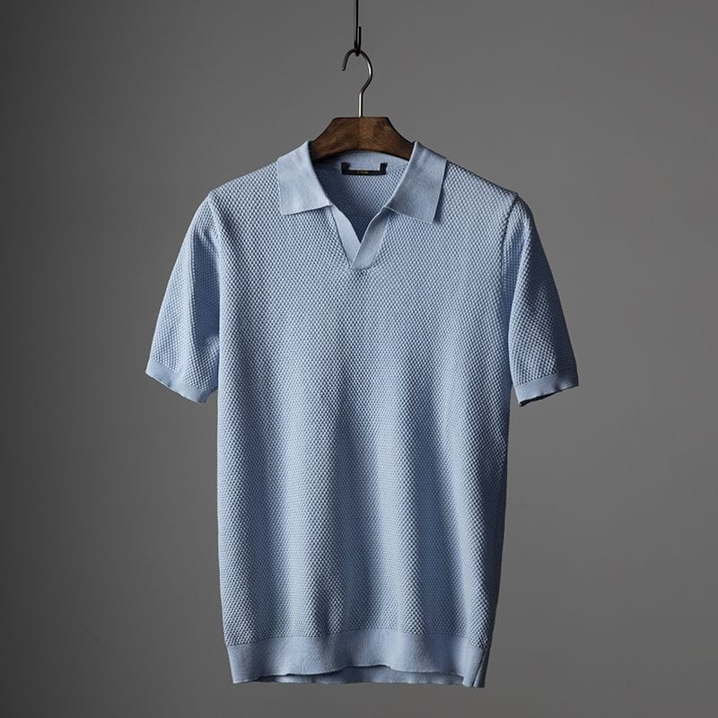 Herr Sommar Pikétröja Slim Fit Andningsbar Bomulls-stil