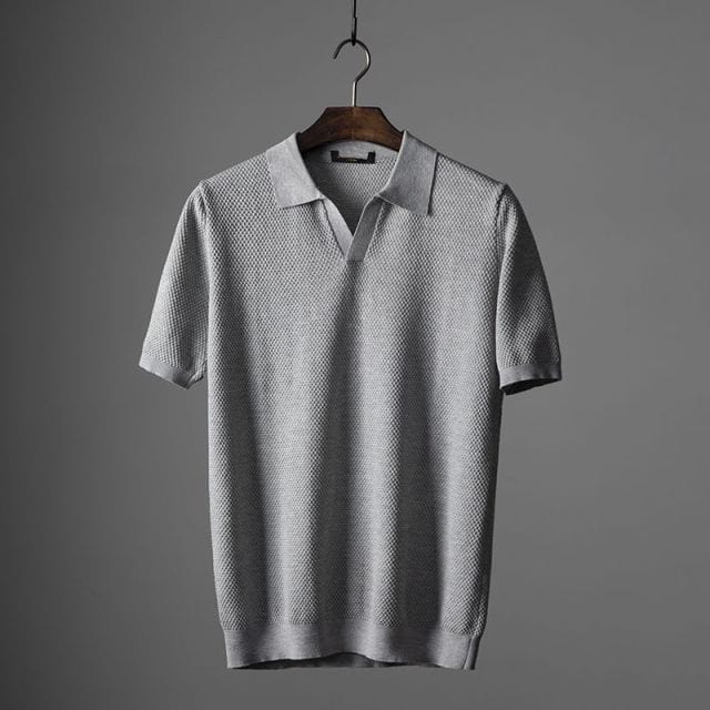 Herr Sommar Pikétröja Slim Fit Andningsbar Bomulls-stil