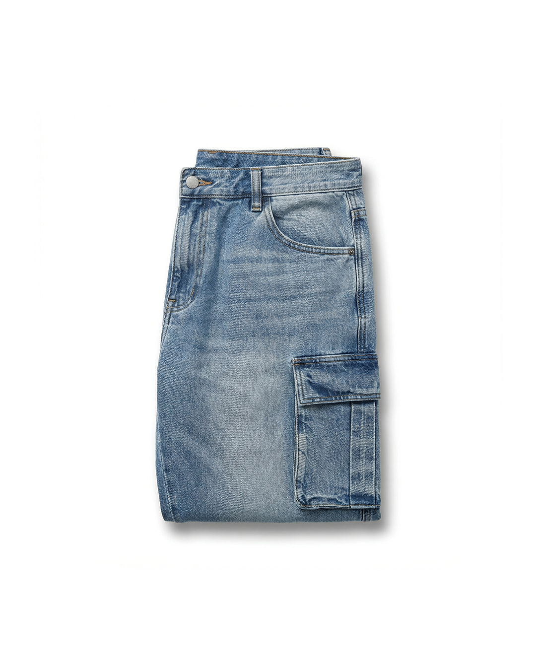 Herr Cargo Denim Jeans Relaxed Fit Multi Pocket Design