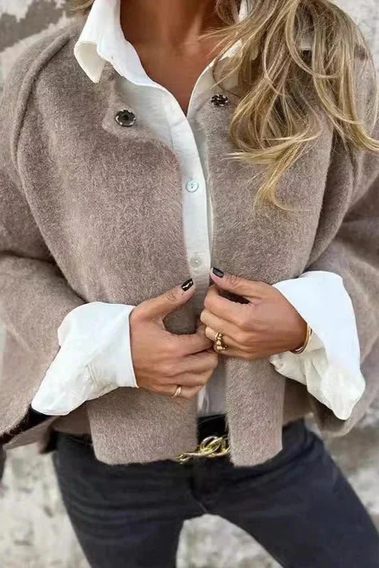 Dam Vårkort Jacka med Utsvängda Ärmar