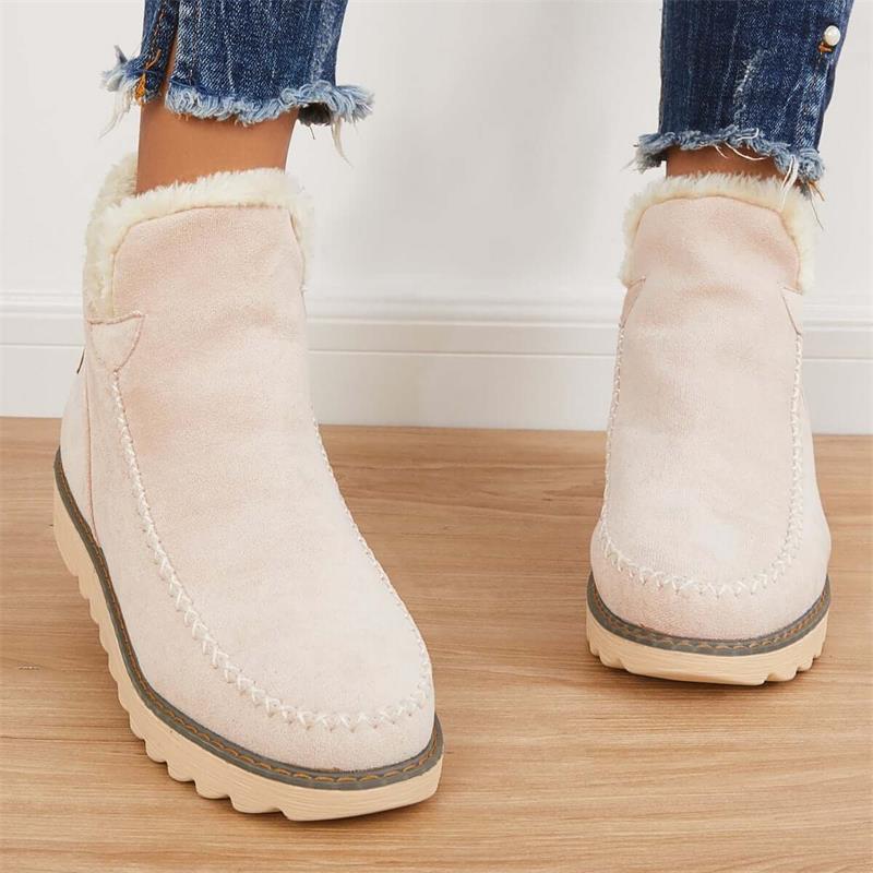 Vinterstövlar För Kvinnor Med Slip-On-Design Och Halkfri Sula