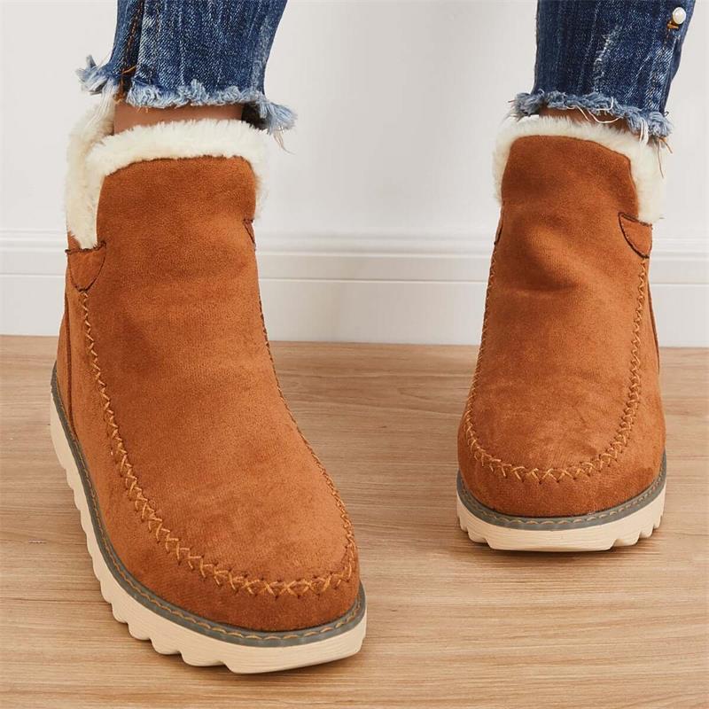 Vinterstövlar För Kvinnor Med Slip-On-Design Och Halkfri Sula