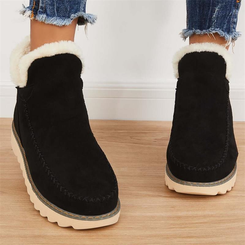 Vinterstövlar För Kvinnor Med Slip-On-Design Och Halkfri Sula