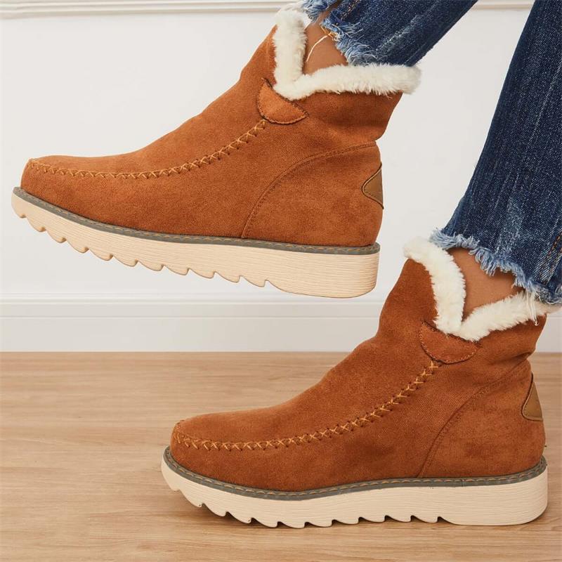 Vinterstövlar För Kvinnor Med Slip-On-Design Och Halkfri Sula