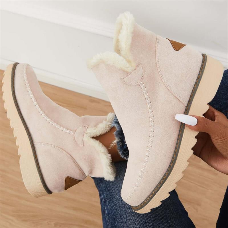 Vinterstövlar För Kvinnor Med Slip-On-Design Och Halkfri Sula