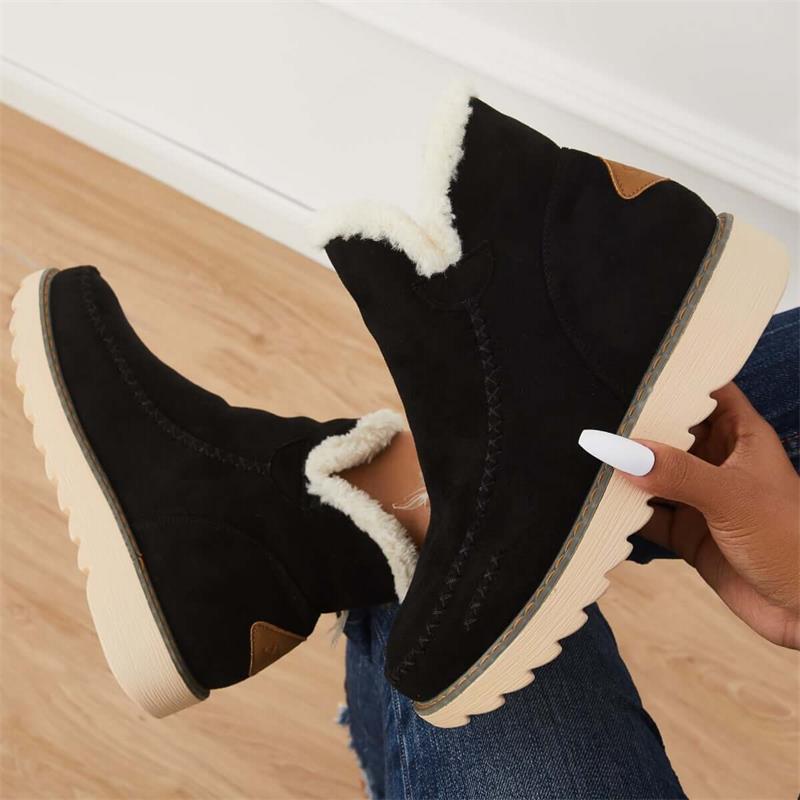 Vinterstövlar För Kvinnor Med Slip-On-Design Och Halkfri Sula