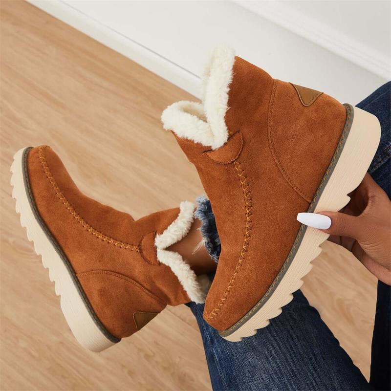 Vinterstövlar För Kvinnor Med Slip-On-Design Och Halkfri Sula