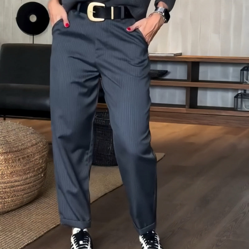 Dam Blazertbyxor Med Hög Midja Och Skräddarsydd Passform