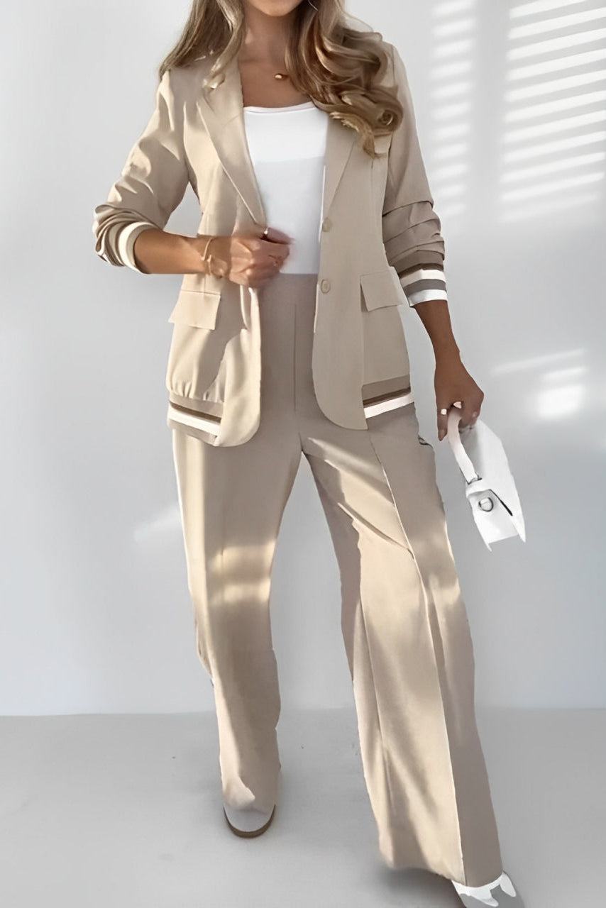 Damloungeset Med Dragkedja Och Raka Byxor