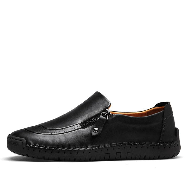 Klassiska Slip-On Mockasiner I Läder För Män