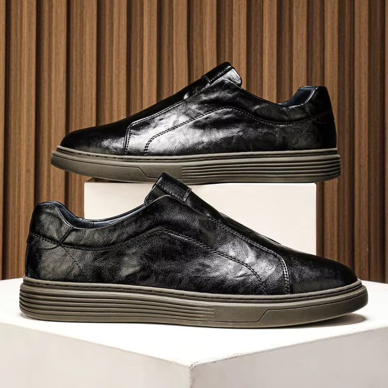 Herr-sneakers med låg profil, slip-on, minnesskum och dämpad sula