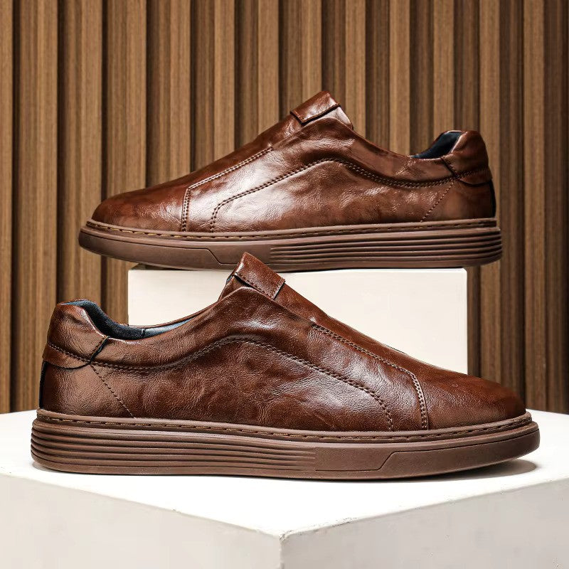 Herr-sneakers med låg profil, slip-on, minnesskum och dämpad sula
