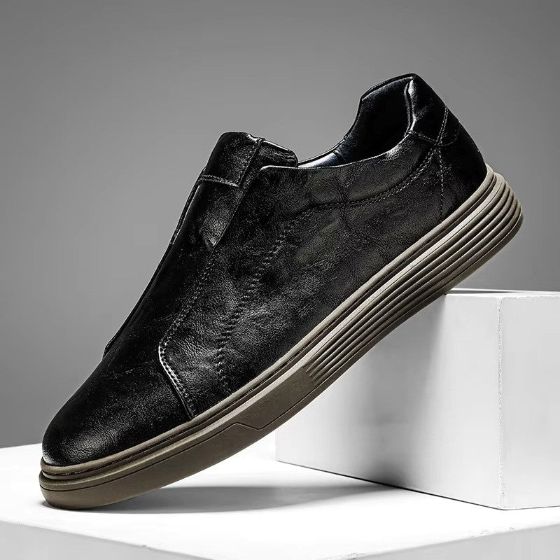Herr-sneakers med låg profil, slip-on, minnesskum och dämpad sula