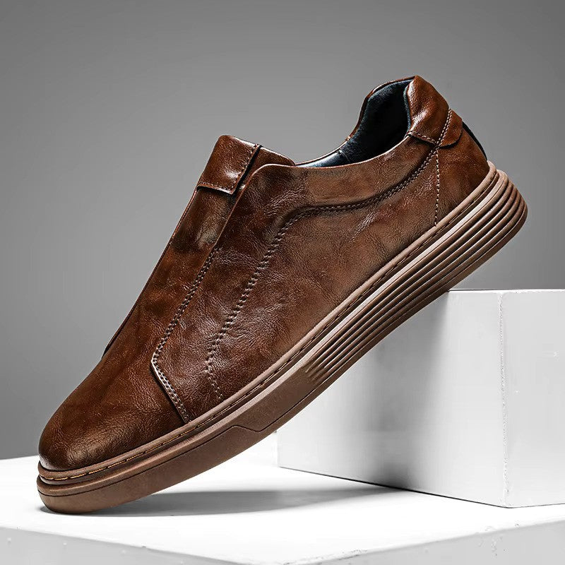 Herr-sneakers med låg profil, slip-on, minnesskum och dämpad sula