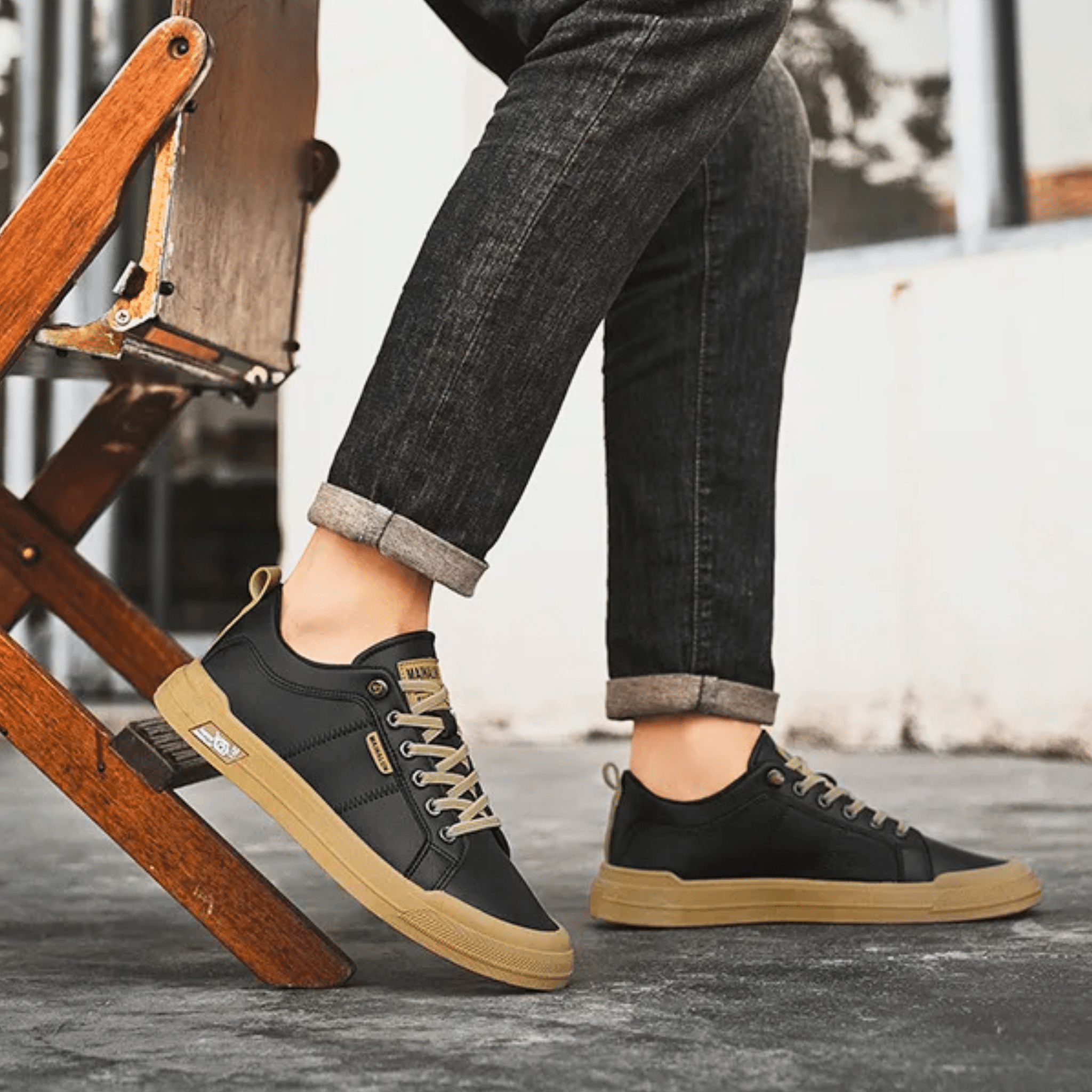 Herrsneakers Med Låg Dämpning, Förstärkt Söm, Lätt Design