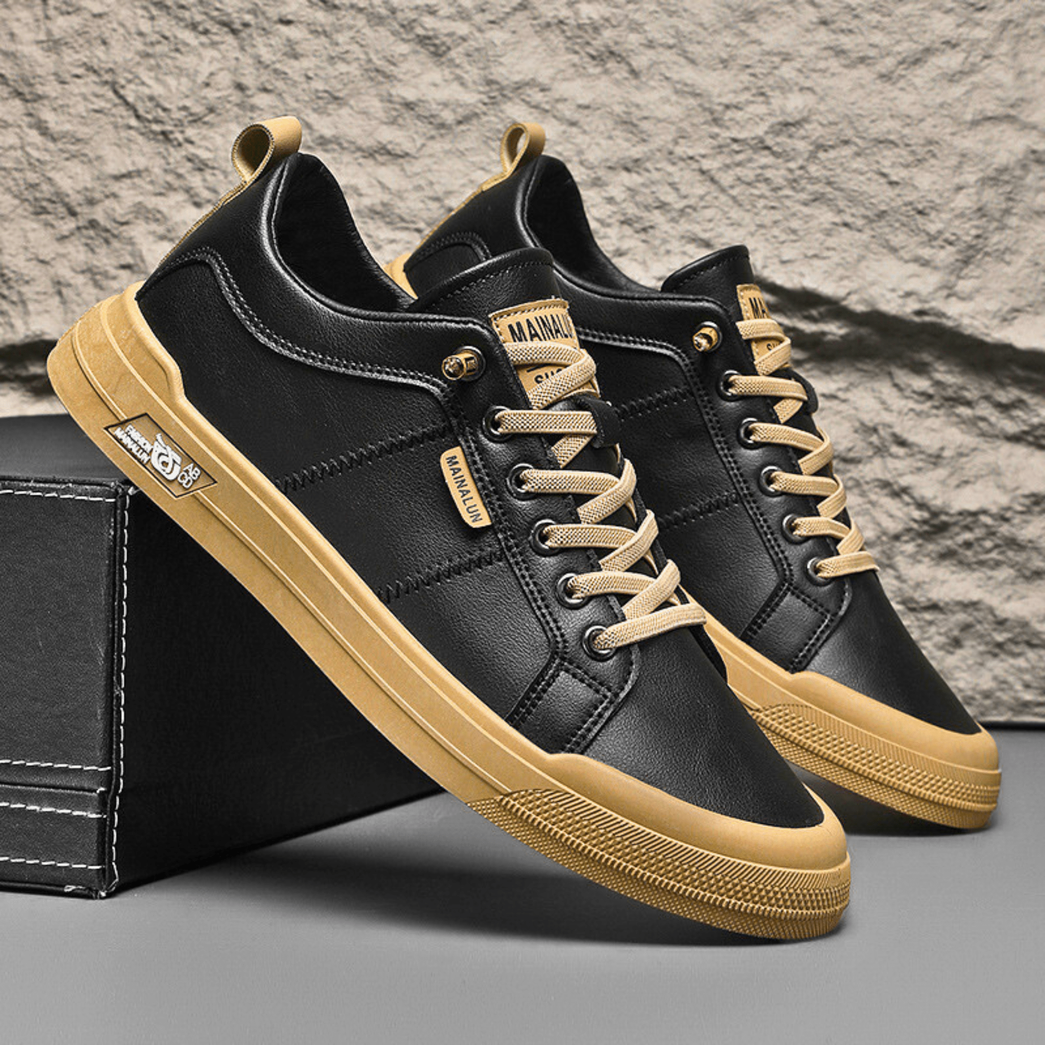 Herrsneakers Med Låg Dämpning, Förstärkt Söm, Lätt Design