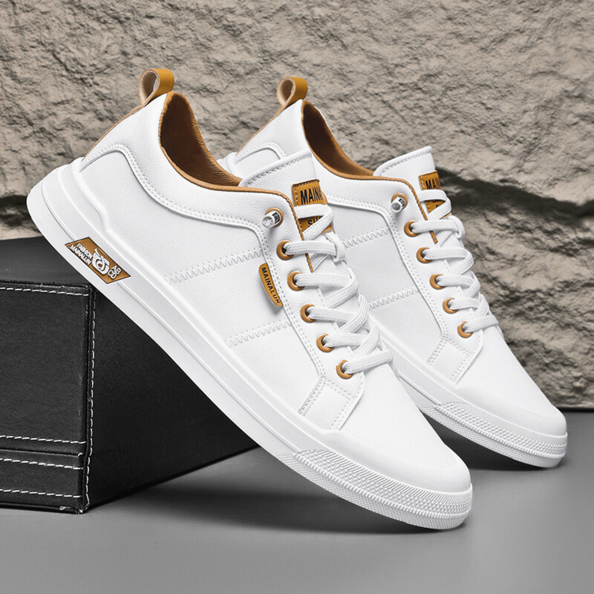 Herrsneakers Med Låg Dämpning, Förstärkt Söm, Lätt Design