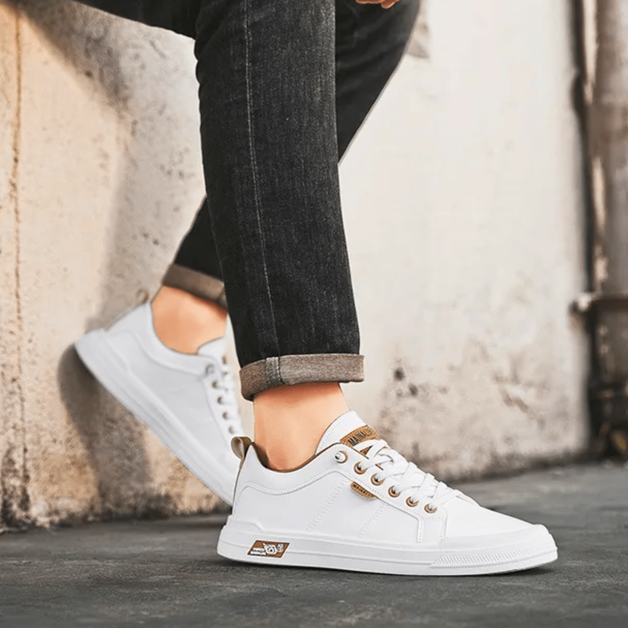 Herrsneakers Med Låg Dämpning, Förstärkt Söm, Lätt Design